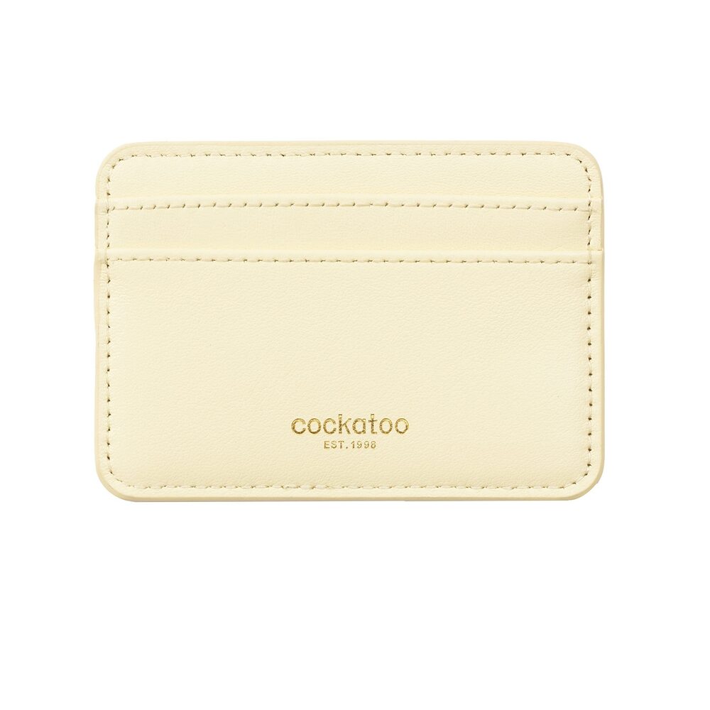 8534 Leather Minimalist Card Case Front Pocket Wallet LEMON BUTTER
